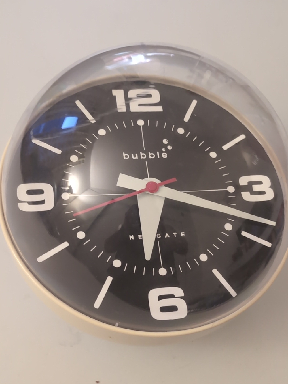 Bubble Wall Clock in Black and Cream